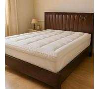 ELITLUX 10cm Hotel Quality Quilted Microfiber Super King Mattress Topper - Luxury Comfort, Hypoallergenic, Breathable & Extra Deep Fitted Mattress Topper With Easy Fit Straps (182x200cm)