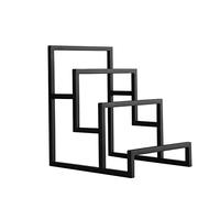 Elitnus Matte Black Clutch Display Stand - Stylish 3-Step Clutch Handbag Holder and Purse Closet Organizer - Sleek Wallet Displays Rack for Boutique Store