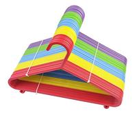 Elito Home & Garden® Children's Hanger Plastic Tubular Kids Hangers Non Slip Clothes Hanger Multicolour for Kids Babies (40 Pack, Multi)
