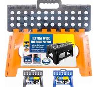 Elito Home & Garden® Folding Handy Step Stool Strong 150kg Handle Storage Collapsible Multi Use Assorted (38 x 22 x 22CM)