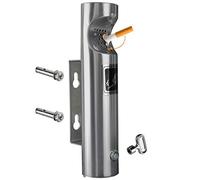 ELITRA Wall Mounted Outdoor Cigarette Butt Receptacle (Silver)
