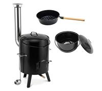 Elitzia 2 in 1 BBQ Grill Pan and Stew Pot Multifunctional Outdoor Cookware Set with Barbecue Basin & Large Soup Stock Pot for Backyard BBQ Picnic Tailgating RV Travel and Outdoor Cooking ETSTOVE01