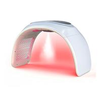 Elitzia 6 Colors LED Face Light Therapy Mask Facial With Skin Care Spray Deeply Replenishes Water UV Red Light Therapy Mask Temperature Adjustable Smooth Wrinkle at Home SPA Salon Device ETLED077