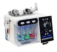 Elitzia 8-in-1 Hydrogen Oxygen Facial Machine Aqua Peel Hydro Dermabrasion with Skin Scanner RF EMS Oxygen Spray Skin Spatula O2 Bubble Cold/Hot Hammer Professional Beauty Device for Salon (Metal)