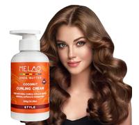Elitzia Curl Defining Cream for Wavy Hair Lightweight Anti Frizz Styling Curling Cream Coconut Oil & Shea Butter Moisture Soften Nourish Bounce Enhance Curls Conditioning Styling Lotion 300g ETR651
