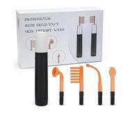 Elitzia High Frequency Beauty Machine Rechargeable Portable Handheld High Frequency Facial Wand Light Therapy Skin Tightening Device for Hair Acne Wrinkle Removal Anti Aging 4 Glass Tubes ETHF241