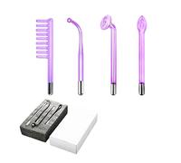Elitzia High Frequency Facial Device Component Electrotherapy Stick Tube 4Pcs Electrode Wand Glass Tube for Skin Care Acne Treatment Skin Tightening Wrinkle Removal ETS701