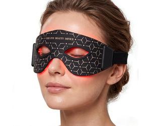 Elitzia LED Eye Mask Red Light Therapy | 630nm+850nm Photon Anti-Aging Device | Eye Wrinkle Reducer Dark Circle Treatment | Rechargeable & 5 Intensity Levels ETEYK1