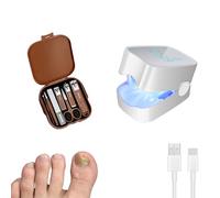 Elitzia Portable Nail Fungus Laser Device with 7Pcs Nail Care Sets 500nm Blue Light Therapy for Fungal Nails, At-Home Rechargeable for Toenail & Fingernail ETNL01A