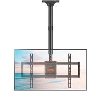 ELIVED Ceiling TV Bracket for Most 37-75 Inch TVs with Max VESA 600x400mm up to 50KG, Height Adjustable up to 1.5M, Tilt & Swivel Ceiling Wall Bracket, Full Motion TV Wall Mount