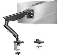 ELIVED Single Arm Monitor Desk Mount for 13-32 inch Screen, Tool Free Height Adjustable Gas Spring Arm, Gaming Monitor Arm Holds 2-9kg, VESA 75 & 100mm, C-clamp & Grommet Options, Freelift Pro EV6011B