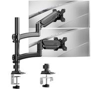 ELIVED Taller Dual Monitor Stand Long Arms for 13-32 inch Screens, Height Adjustable, VESA 75/100mm, Monitor Arm Desk Mount with Tilt Swivel Rotation, Up to 10KG, Black, EV6034B