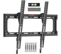 ELIVED Tilt TV Wall Bracket for Most 26-60inch Flat or Curved LCD, LED, OLED TVs, Ultra Slim Wall Mount with VESA 75x75mm-400x400mm up to 45KG, Low Profile TV Bracket with Spring Locking System EV3036