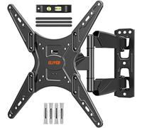 ELIVED TV Wall Bracket for Most 26-60 inch TVs, Tilt and Swivel Wall Mount for Flat or Curved TVs with VESA 100x100-400x400mm up to 40KG, Full Motion Corner TV Bracket with Articulating Arm EV009