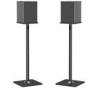 ELIVED Universal Speaker Stands for Surround Sound, 808mm Height Floor Speaker Stand for Satellites Up to 10KG, Bookshelf Speaker Stand with 2 Types of Foot Pads, Cable Management,1 Pair, Black EV5022