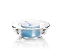 ELIVIA Clear Tealight Candle Holders - Set of 12, Round Chunky Glass Candle Holder, 3" Diameter - CH01 - Clear