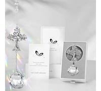 Elivida Memorial Ornament Sympathy Gift for Loss of Loved Ones, Crystal Bereavement Gift Idea, Remembrance Grief Suncatcher for Women, Miscarriage Rainbow Maker for Mothers, Tree Life Design