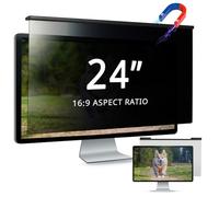 EliWhale Removable Hanging Computer Privacy Screen Filter, 24 Inch 16:9 HD Anti-blue light & Anti-glare Widescreen Monitor Screen Privacy Screen Protector, Width x Height is 21.5"x 13"(547mm x 331mm)