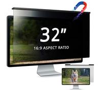 EliWhale Removable Hanging Computer Privacy Screen Filter, 32 Inch 16:9 HD Anti-blue light & Anti-glare Computer Monitor Screen Privacy Screen Protector, Width x Height is 28.8"x 17.1"(731mm x 435mm)