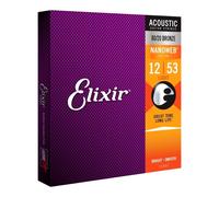 Elixir 11052 Bronze Nanoweb Acoustic Strings Light