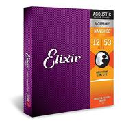 Elixir 80/20 Bronze Acoustic Sets Ultra-Thin Nanoweb Coating - Light (0.012-0.053)