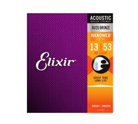 Elixir 11182 NANOWEB 80/20 Light Acoustic Strings 13-53