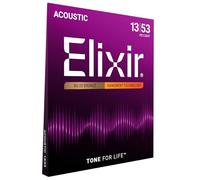 Elixir 11182 Strings 80/20 Bronze Acoustic Guitar Strings w NANOWEB Coating, HD Light (.013-.053)