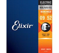 Elixir Strings 7-String Electric Guitar Strings w NANOWEB Coating, Light (.009-.052)