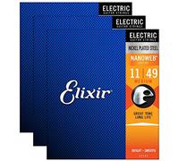Elixir 12102 Electric Nano Medium 11-49 (3 Pack Bundle)