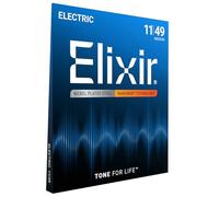 Elixir 12102 Strings Electric Guitar Strings w NANOWEB Coating, Medium (.011-.049)
