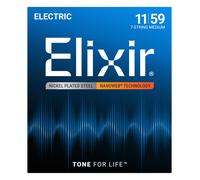 Elixir Strings 7-String Electric Guitar Strings w NANOWEB Coating, Light (.011-.059)
