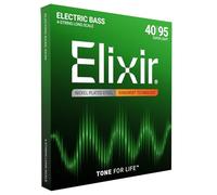 Elixir 14002 Strings Nickel Plated Steel 4-String Bass Strings w NANOWEB Coating, Long Scale, Super Light (.040-.095)