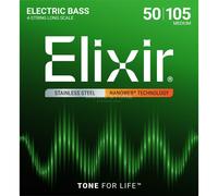 Elixir 14702 Nanoweb Coated anti-rust Stainless Steel 4-Str Bass strings 50-105