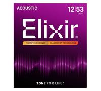 Elixir Strings Phosphor Bronze Acoustic Guitar Strings w NANOWEB Coating, Extra Light (.010-.047)