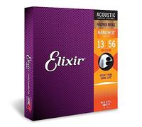 Elixir 16102 Strings Phosphor Bronze Acoustic Guitar Strings w NANOWEB Coating, Medium (.013-.056)