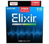 Elixir 16550 OPTIWEB Guitar Strings 3 Pack 9-42