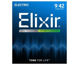 Elixir 19002 OPTIWEB Coated Electric Guitar Strings 9-42