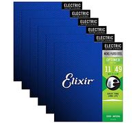 Elixir 19102 Optiweb Electric Guitar Strings Medium 11-49 (6 Pack Bundle)