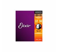 Elixir 16077 Phosphor Nanoweb Light 12-56 Acoustic Guitar Strings