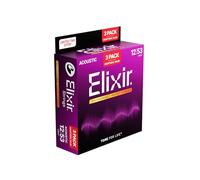 Elixir Acoustic Phosphor Bronze Guitar Strings w/NANOWEB® Technology - Light 12-53 - (3 Pack 16052) Limited Holiday Release