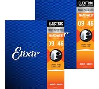 Elixir Custom Light Nanoweb Electric Guitar Strings 2-Pack (Standard)