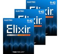 Elixir Electric Guitar Strings NANOWEB Super Light .009-.042 #12002 Set of 3