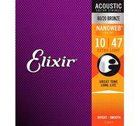 ELIXIR Extra Light Acoustic 80/20 Bronze With Nanoweb Coating (.010 - .047) Item ID: 11002