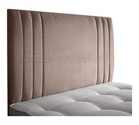 Elixir Furniture Divan Bed Rio Headboard Quality Chenille Fabric Elegant Bright Bedroom Decor (Mink, Double 4 FEET 6 INCHES, Height 36 INCHES)