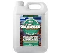 Elixir Garden Organic Hebridean Liquid Seaweed Plant & Lawn Fertiliser with Added Iron Sulphate | Concentrated 5 Litre Bottle