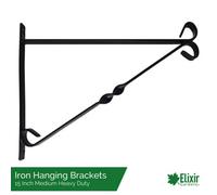 Elixir Garden Supplies 15 Inch Hanging Basket Mounting Brackets X 2