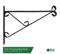 Elixir Garden Supplies 16 Inch Hanging Basket Mounting Bracket X 8