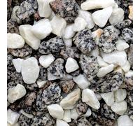 Elixir Garden Supplies 20mm Arctic Grey: Silver Granite & White Marble Decorative Chippings Mix X160Kg