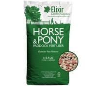 Elixir Garden Supplies Elixir Gardens 15-9-20 Horse & Pony Paddock Granular Fertiliser Fast Release X20Kg Tub