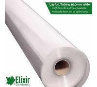 Elixir Garden Supplies Elixir Gardens Clear Lay Flat Polythene Tubing, 930mm Wide, Garden Plastic, Various Lengths (Length X 10M)
